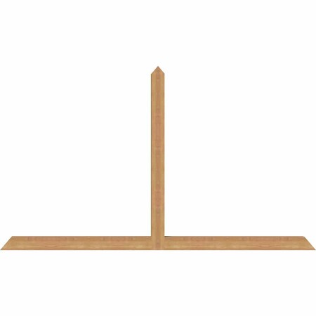 Ekena Millwork Portland Timber Gable Bracket, Western Red Cedar, 84"W x 49"H x 3 1/2"D x 3 1/2"F, 14/12 Pitch GBW084X49X0404POR00SWR